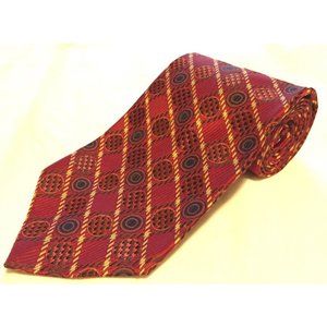 Mason Neckware Maroon Gold Necktie Tie Red Italy
